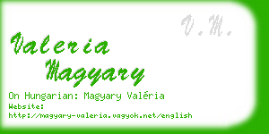 valeria magyary business card